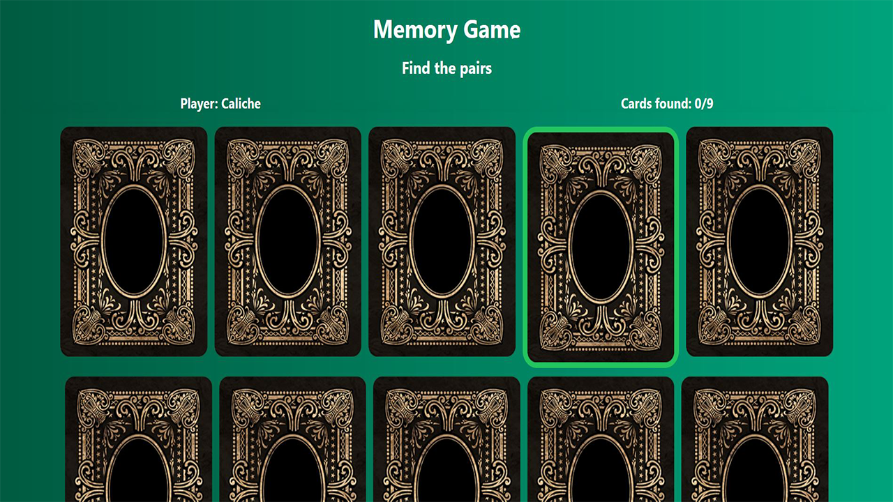 Memory Game by Caliche portfolio